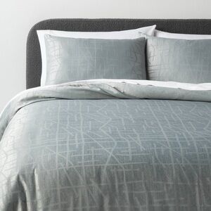 Threshold Metallic Gray Duvet Cover Set